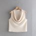drape collar sleeveless loose solid color vest NSAM126122