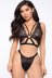 backless sling hollow solid color see-through lace underwear two-piece set NSLTS126997
