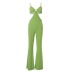 solid color sling wrapped chest fungus high waist jumpsuit NSGBH126157