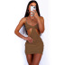 solid color backless sling bandage knitted dress NSGBH126163