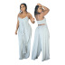 Plus Size Solid Color loose camisole and pants Two-piece Set NSGBH126167