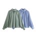 kink hollow long sleeve slim solid color shirt NSAM126254
