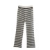 high waist slim straight striped knitted pants pants NSAM126262