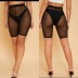 high waist slim mesh see-through shorts NSSD126271