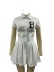 irregular letter printed short sleeve top pleated skirt set NSSD126273