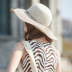 sunshade sunscreen and UV protection wide-brimmed handmade bucket hat NSKJM126299
