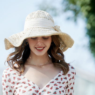 Contrast Color Seaside Foldable Sunscreen And UV Protection Bucket Hat NSKJM126300