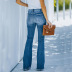 high-waisted slim holes raw edge jeans NSARY126326