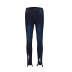 high waist raw edge slim solid color jeans NSARY126328
