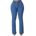 high waist slim buttons flared jeans NSARY126337