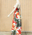 floral printing V-neck backless swing dress NSYHC126343