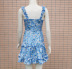 floral print slim flounce suspender dress NSYHC126353