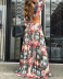 floral printing long-sleeved hollow dress NSYHC126394