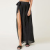 falda de playa de protección solar de color sólido de cintura alta con tiras (multicolor) NSBJL126408