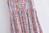 V-neck slim long stitching suspender backless floral dress NSAM126416