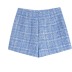 culottes cortos texturizados de color sólido rectos delgados de cintura alta NSLAY126875