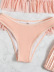 solid color rhinestone backless three-piece bikini set NSZO126470