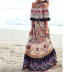 bohemian print one word strapless beach dress NSHMP126497