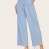 high waist loose raw edge wide legcropped jeans NSGJW126550