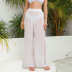 wide-leg high waist hollow solid color see-through beach pants NSBJL126560