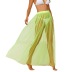 high waist solid color perspective beach sunscreen skirt NSBJL126566