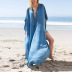 chiffon print loose robe bikini sunscreen cover-up NSSX126588