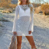 Beach Sunscreen Round Neck Long Sleeve Knit cover-up NSSX126591
