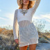 Beach Sunscreen Round Neck Long Sleeve Knit cover-up NSSX126591