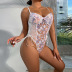embroidery sling backless wrap chest lace-up one-piece underwear NSMXF126611