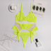 sling high waist stitching lace see-through underwear three-piece set NSMXF126621