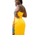 print tube top slim sleeveless short dress NSFH126662