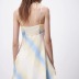 vestido ajustado con tirantes y espalda descubierta con efecto tie-dye y textura de seda NSLAY126993
