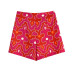geometric print high waist slim shorts NSLAY126928