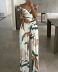 short sleeve one-word neck printed wide leg jumpsuit NSZCQ126701