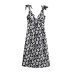 sling v neck backless long floral dress NSAM126763