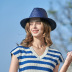 sombrero de pescador de paja de color liso con protector solar y protección UV NSKJM126771