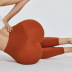 Pantalones de yoga de color sólido ajustados de cintura alta de alta elasticidad para levantamiento de cadera (multicolor) NSFH126786