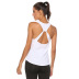 high-elastic sleeveless u-neck hollow kinked solid color yoga vest NSFH126789