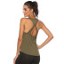 high-elastic sleeveless u-neck hollow kinked solid color yoga vest NSFH126789