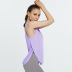 high-elastic round neck loose solid color/tie-dye yoga vest (multicolor) NSFH126790