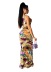 elastic printing sleeveless hollow long dress NSOSM126828