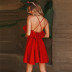 vestido de tirantes sin espalda con cuello en V de color liso NSLMM127183