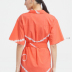 abstract print breasted lace-up short sleeve lapel shirt dress NSLAY127170