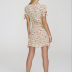 short sleeve V-neck slim floral dress NSLAY127162