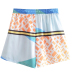 print color block high waist straight shorts NSLAY127157