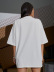 camiseta holgada de manga corta con estampado de letras NSSN127009