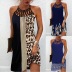 printing ethnic style sleeveless hollow slim dress (multicolor) NSYF127013