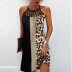 printing ethnic style sleeveless hollow slim dress (multicolor) NSYF127013
