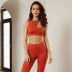 solid color shockproof bra high waist hip lift pants yoga set NSRQF127014