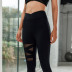 pantalones de yoga de cintura alta para levantar glúteos de color sólido NSRQF127024